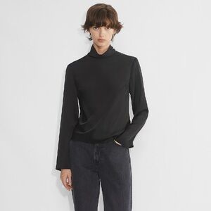 Babaton Calisto Black Satin Turtleneck